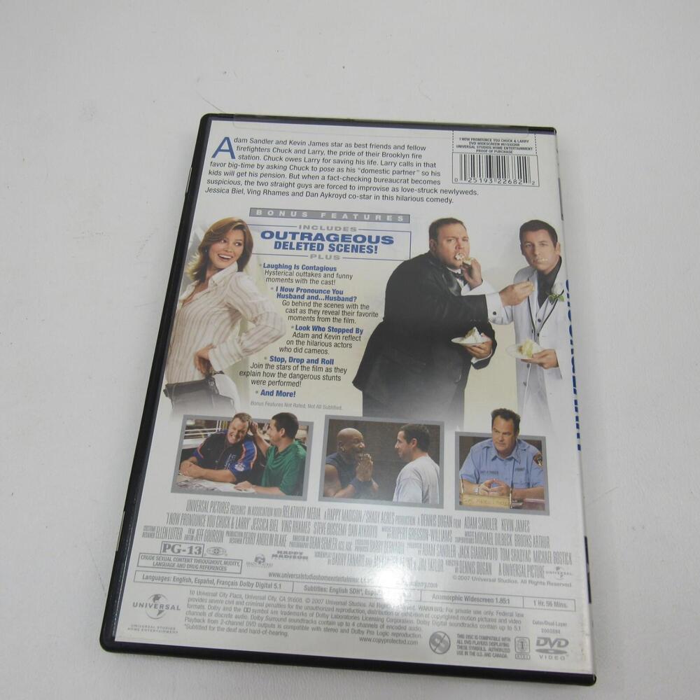 I Now Pronounce You Chuck & Larry WS DVD Adam Sandler Kevin James - Picture 2 of 4
